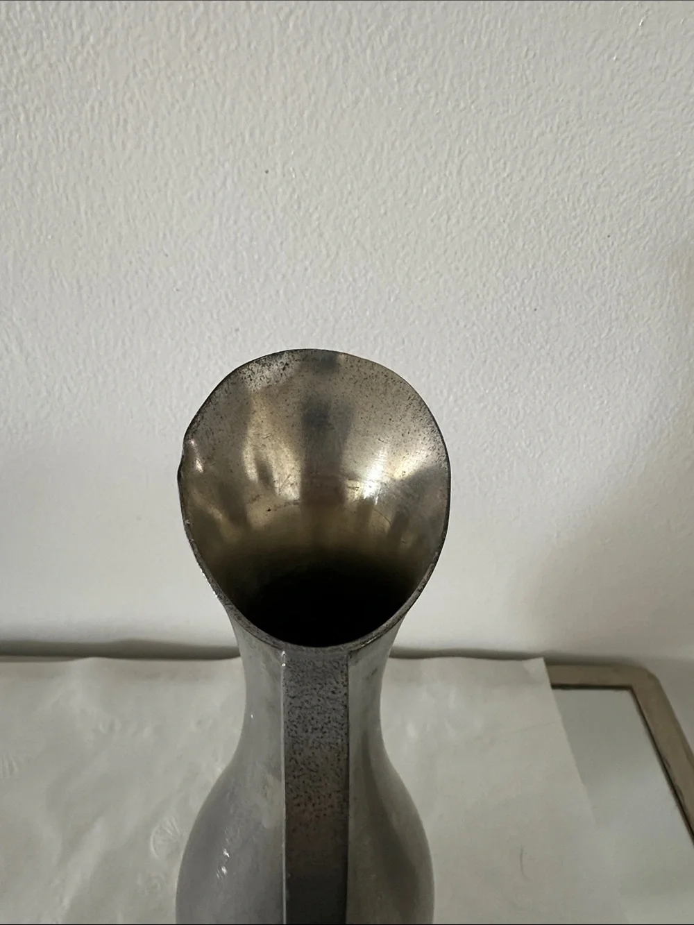 Royal Holland Pewter-Finish Decorative Pitcher Vase - Sleek Metallic Accent